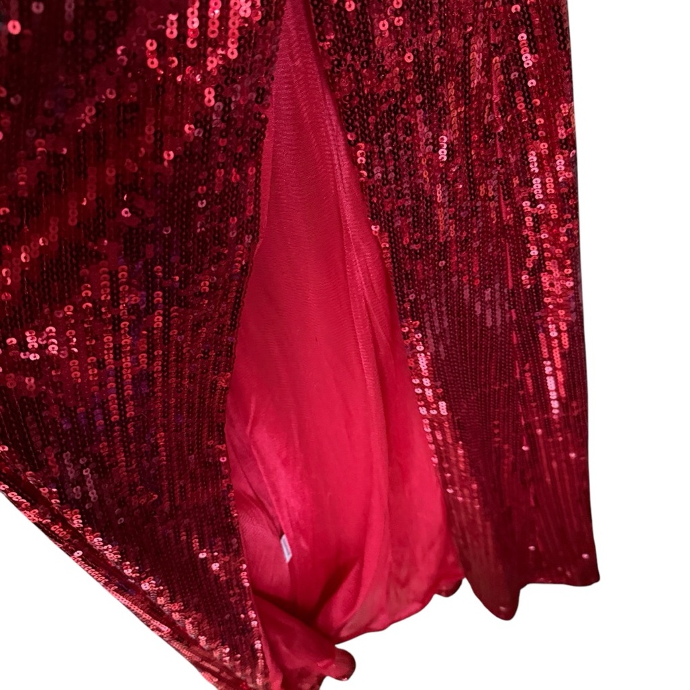 Beautifly Red Sequin Strapless Dress Size 4 - Picture 5 of 8